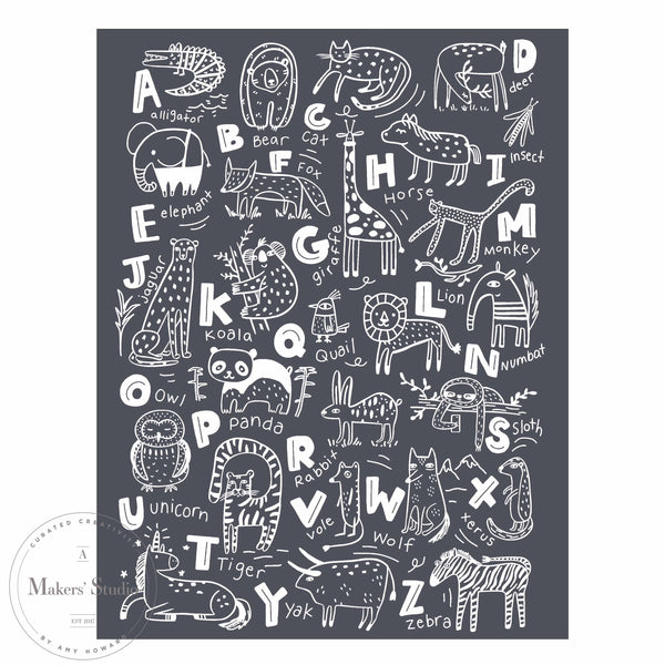 Monogram - Alphabet Mesh Stencil 9x12 - A Makers' Studio Store
