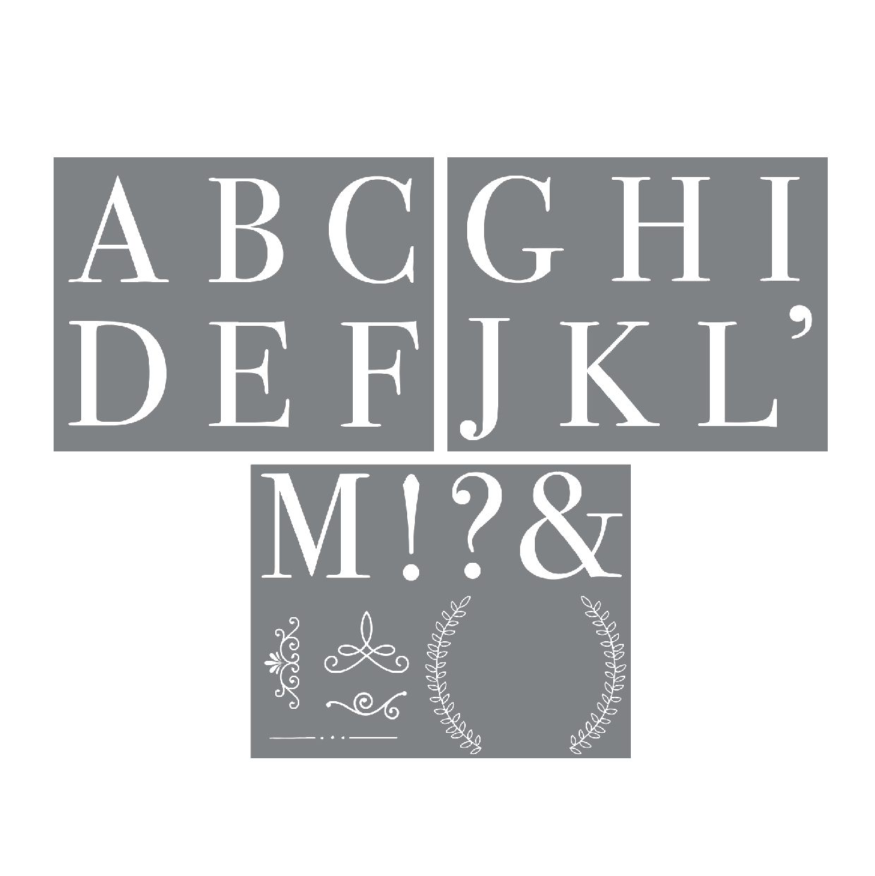 Alphabet A-M - Mesh Stencil 3 Pack 8.5x11
