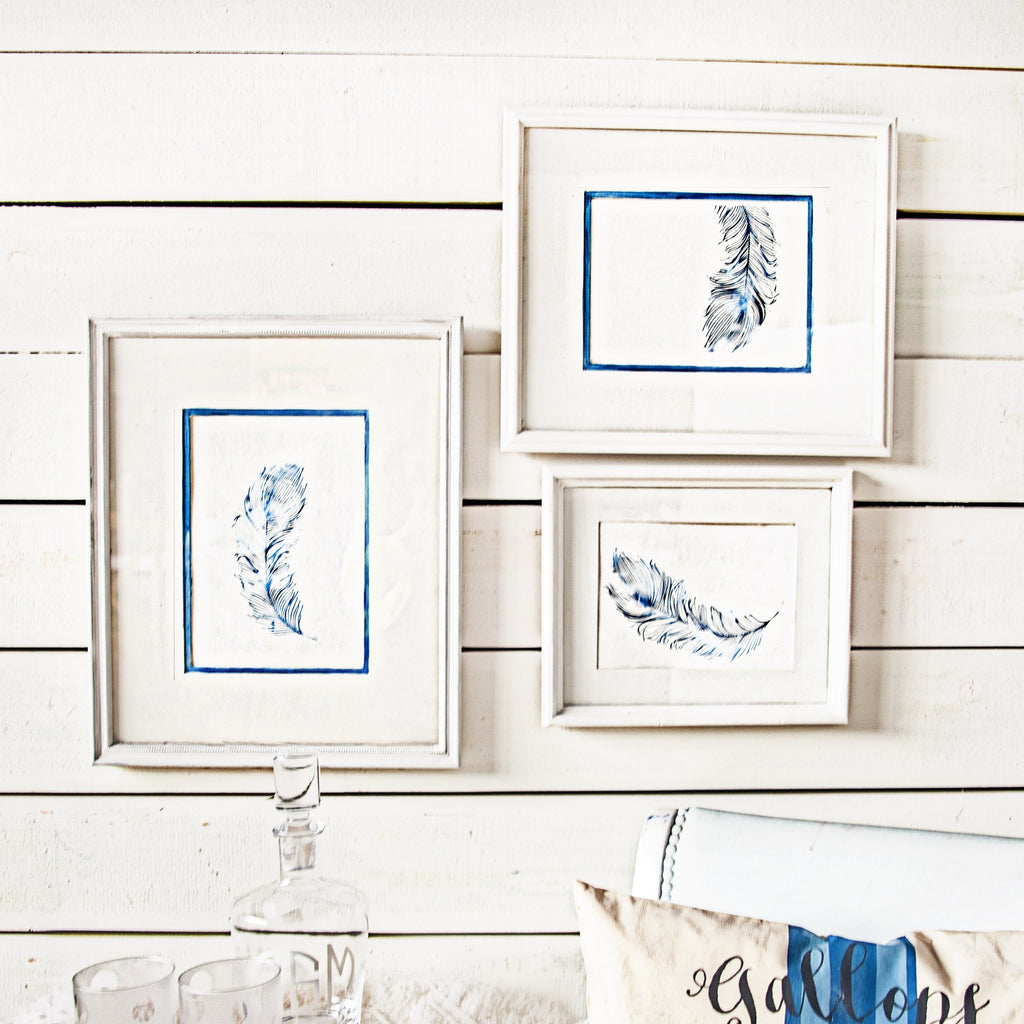 DIY FEATHER ART AND FRAME