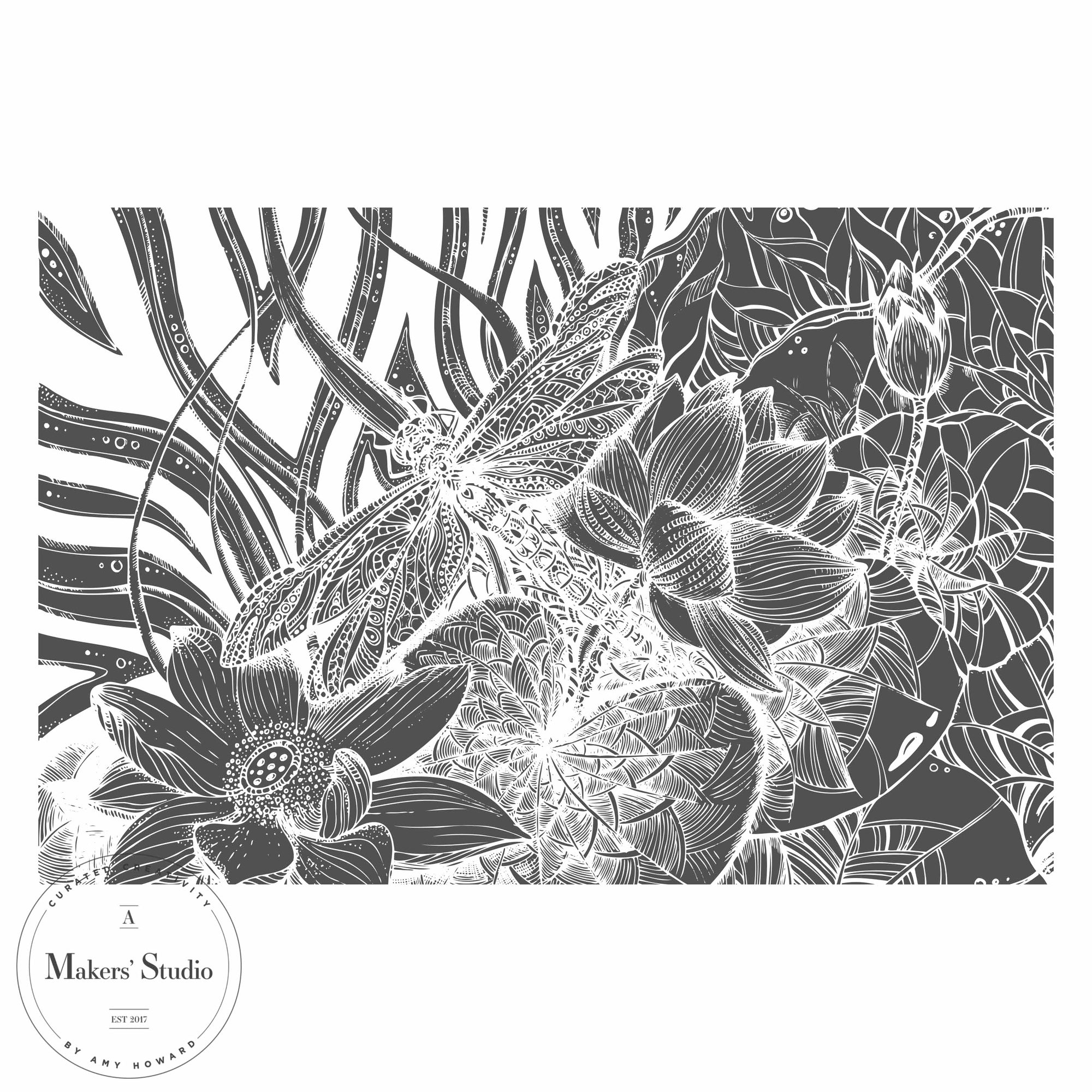 Polynesian Dragonfly - Mesh Stencil 12x18