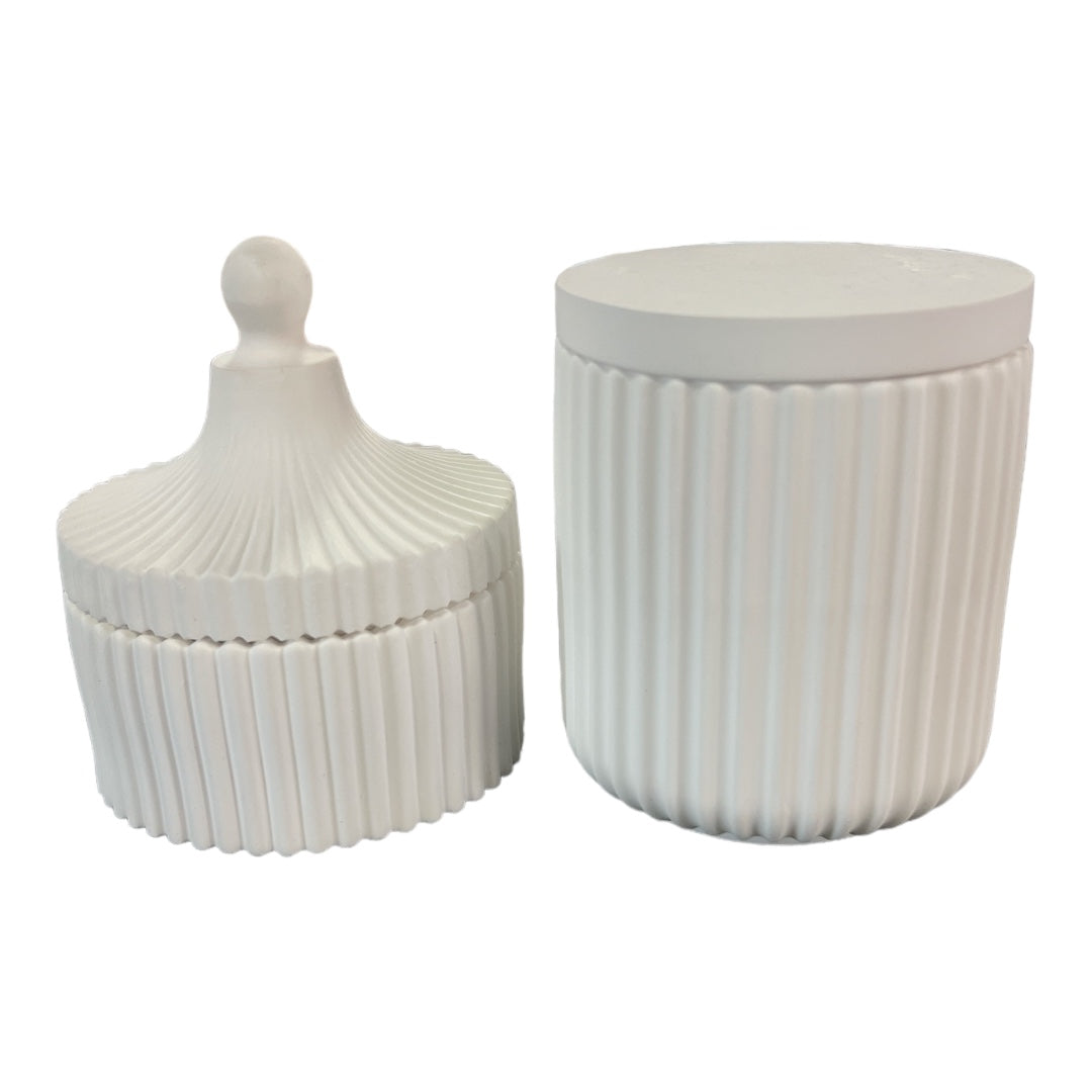 Fluted Containers Molds Set of 2