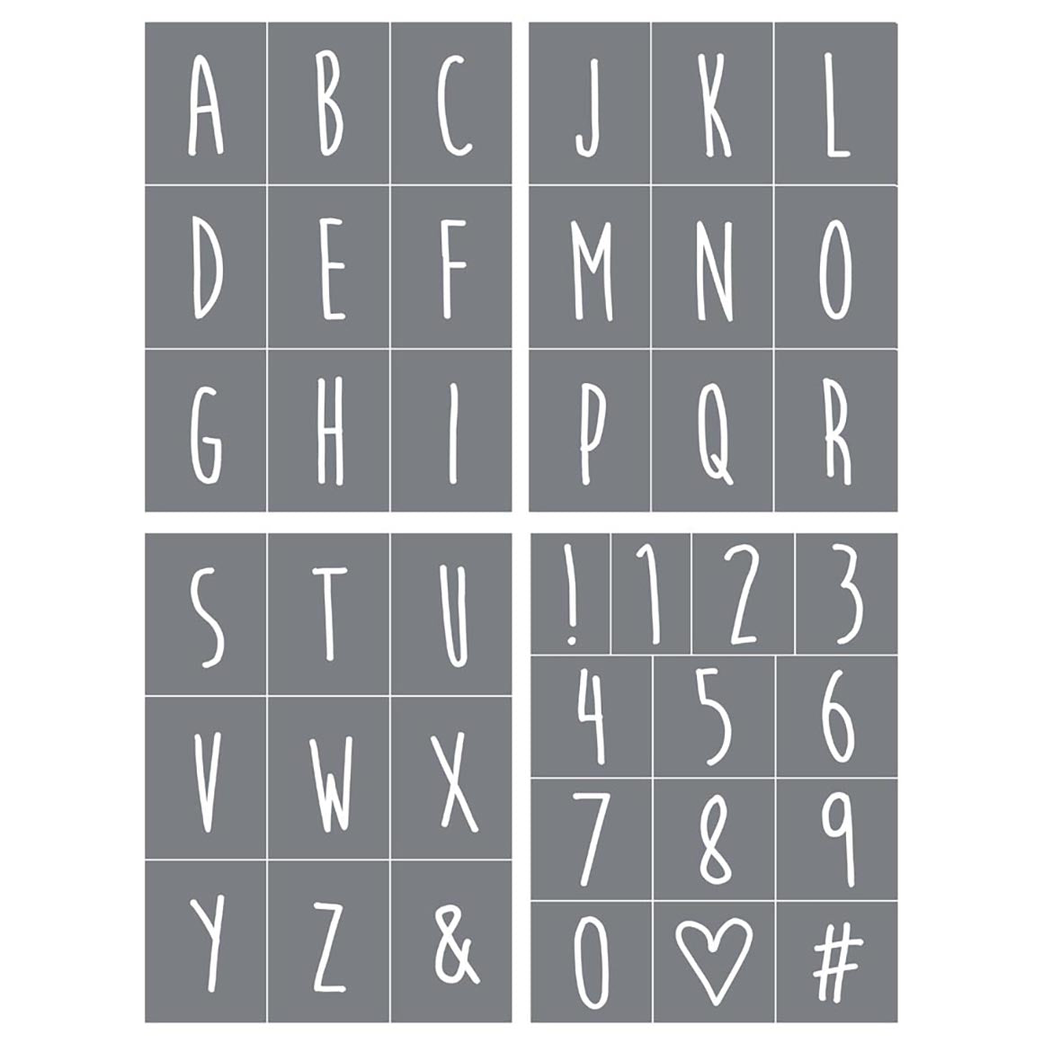 Alphabet 1 - Mesh Stencil 9x12