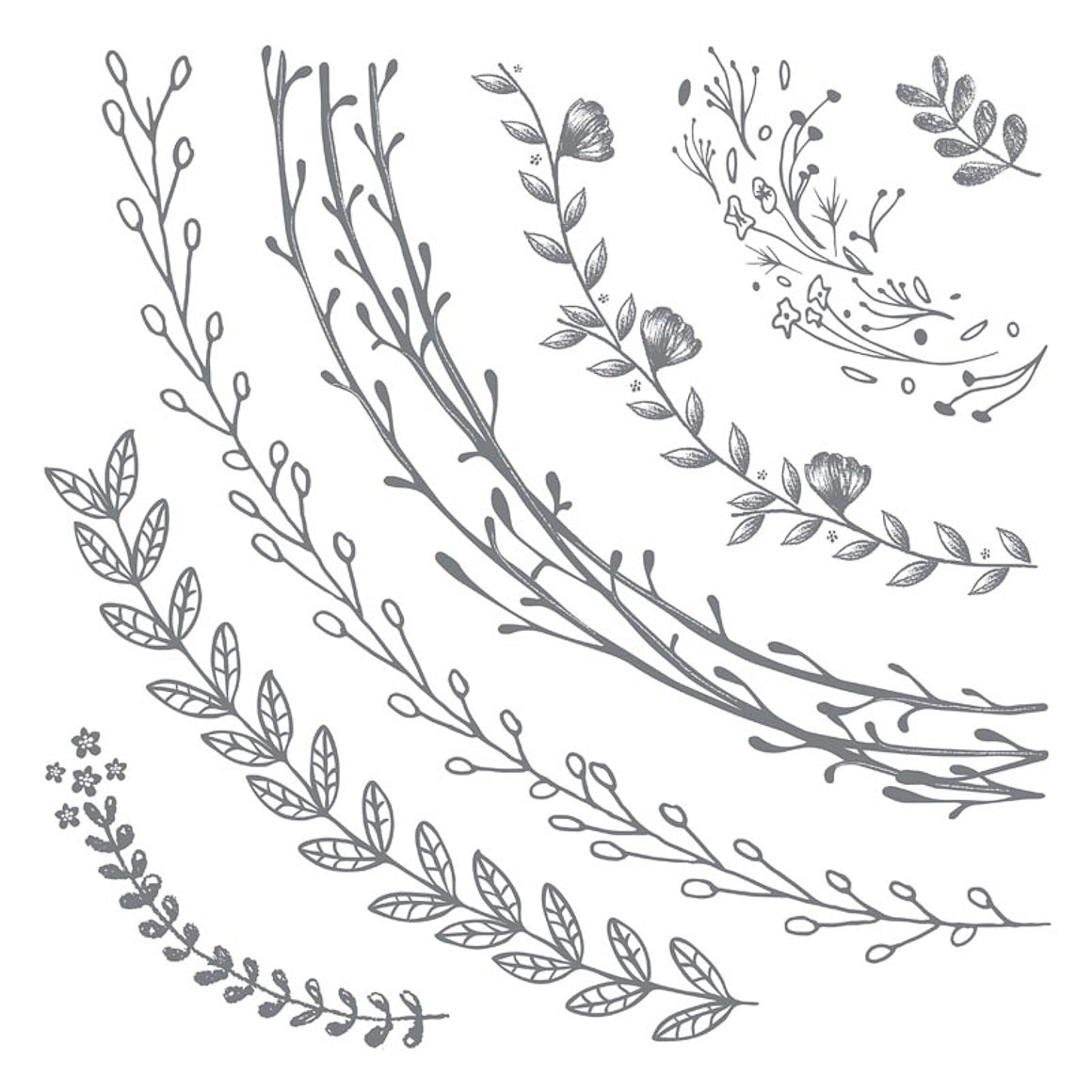 Clear Stamp - Wreath Sections - 12x12