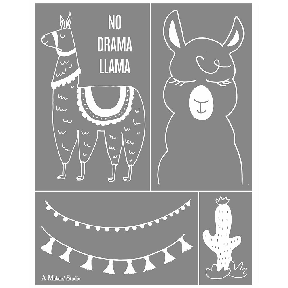 Llama - Mesh Stencil 8.5x11