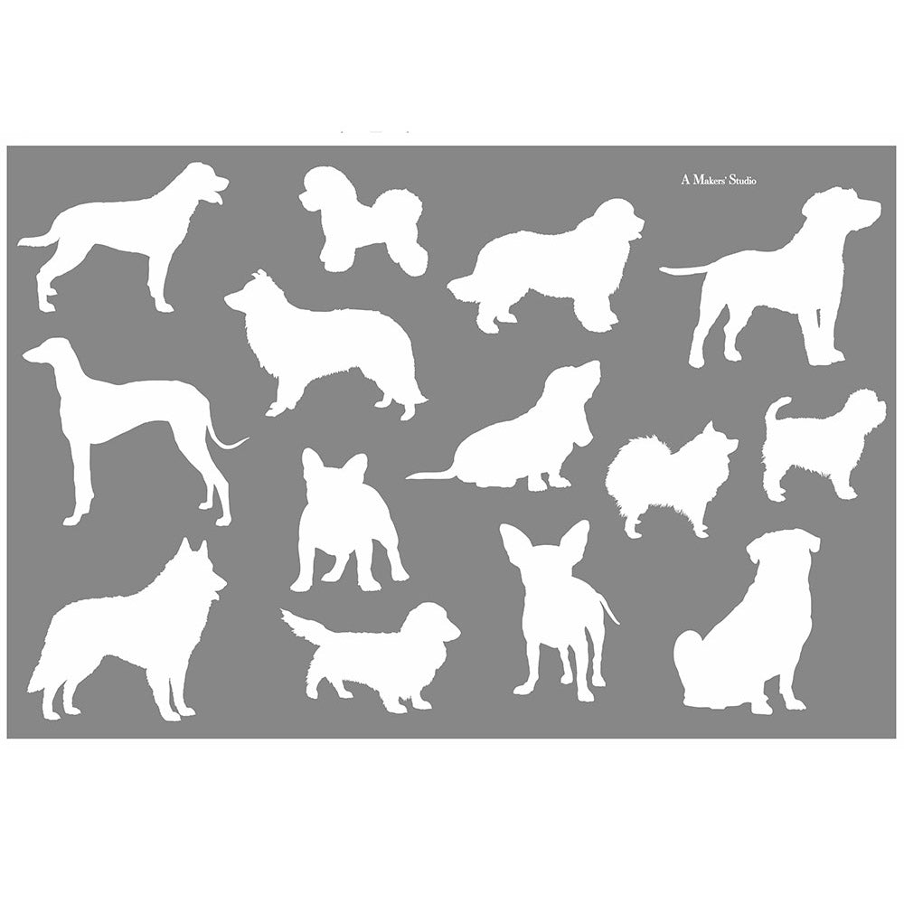 Dogs - Mesh Stencil 12x18