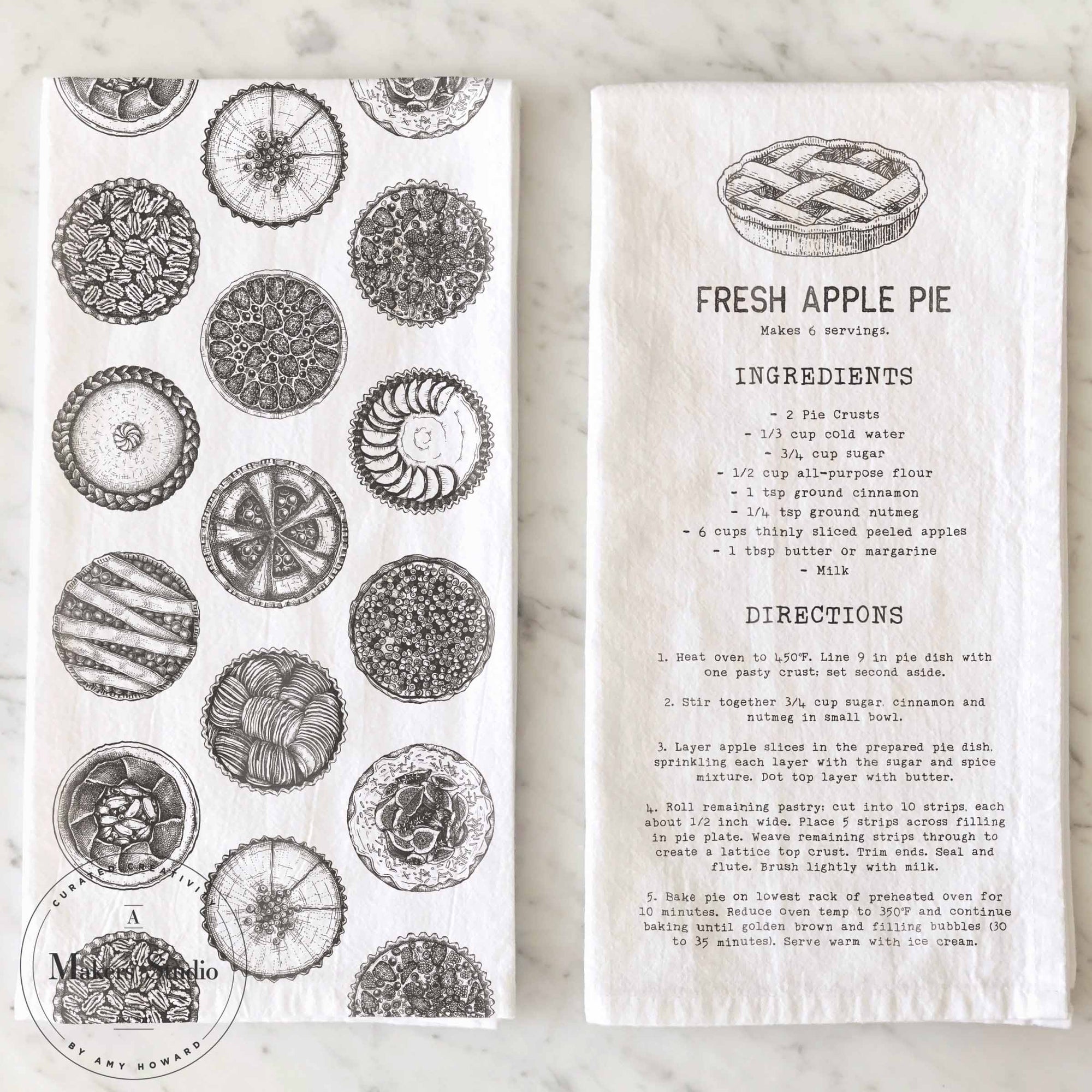 Apple Pie Recipe - Mesh Stencil 12x12