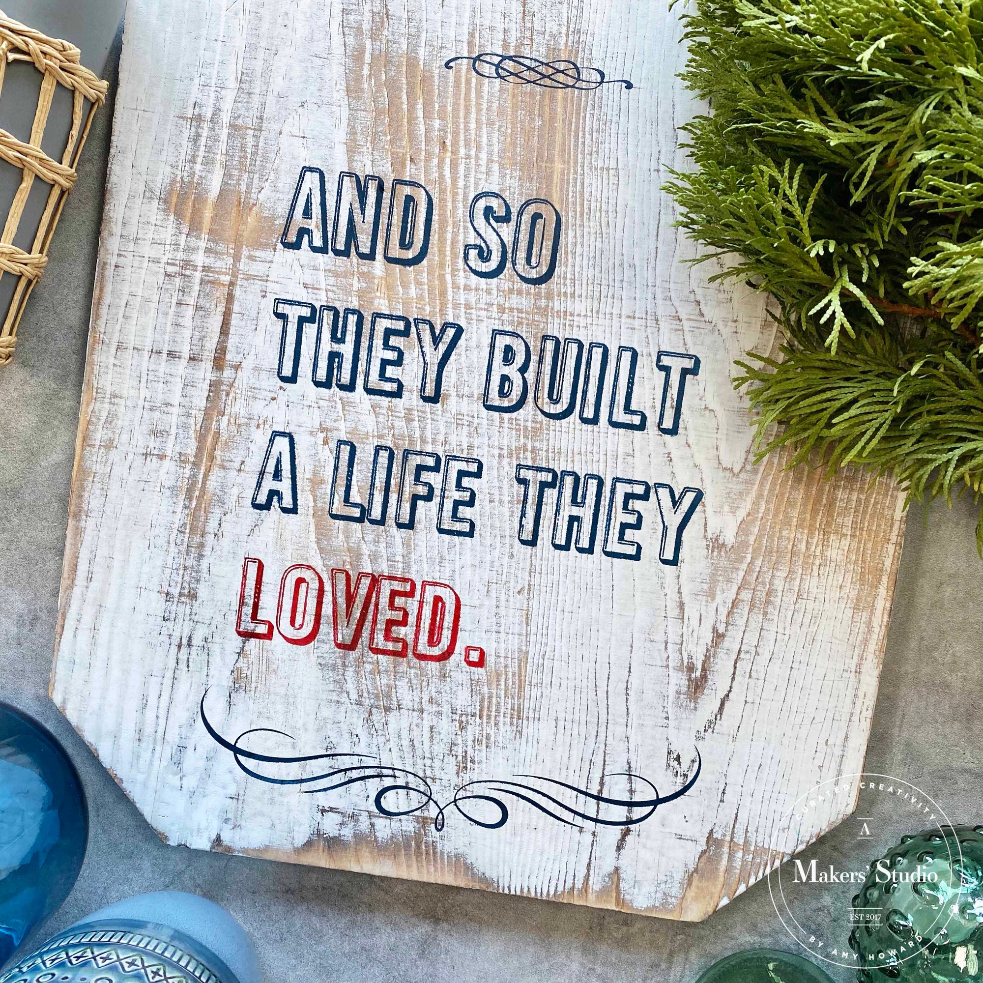 Build A Life You Love - Mesh Stencil 8.5x11
