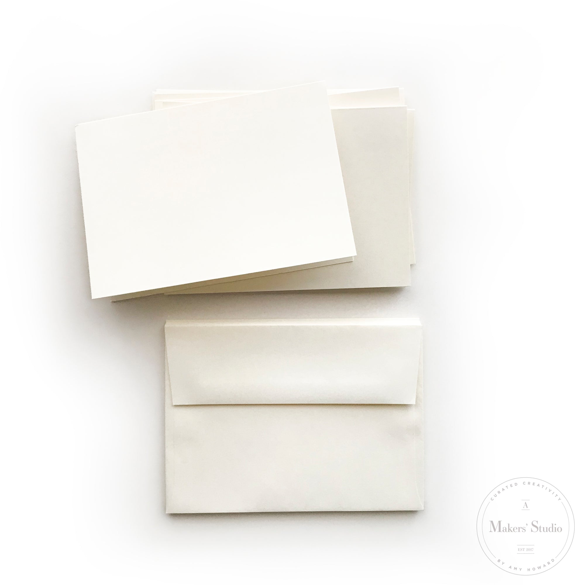 Set of 8 Folded Notecards and Envelopes 5x7 - A Makers' Studio Store