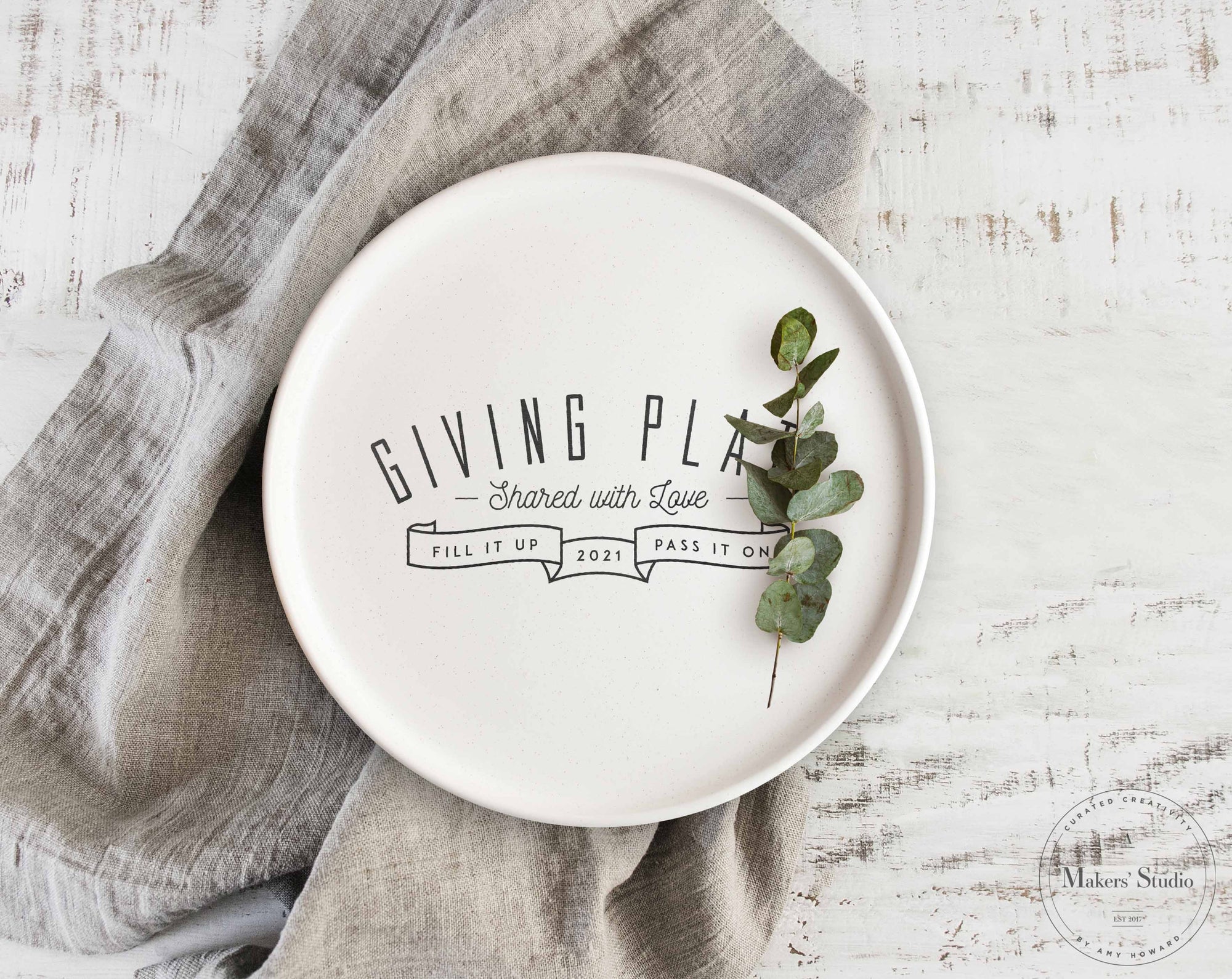 The Giving Plate - Mesh Stencil 8.5x11