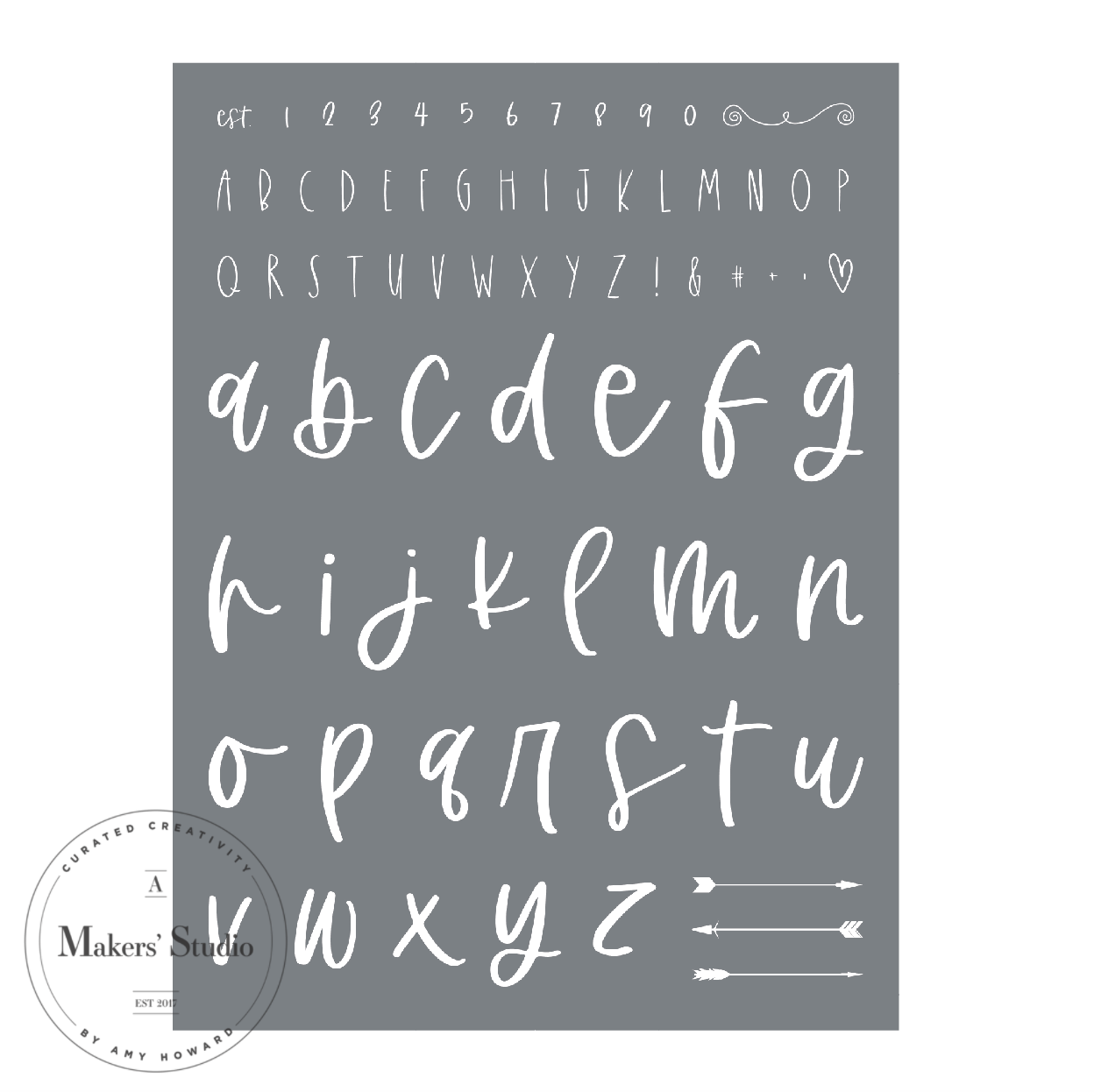 Lodge Alphabet - Mesh Stencil 8.5x11