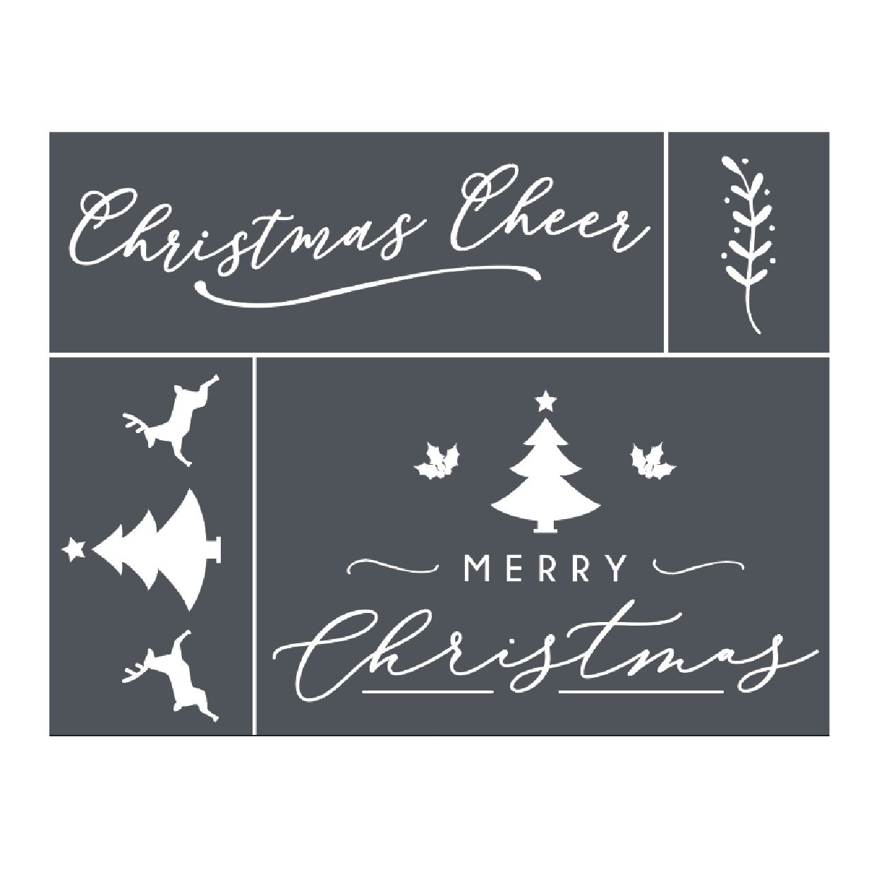 Christmas Cheer - Mesh Stencil 8.5x11
