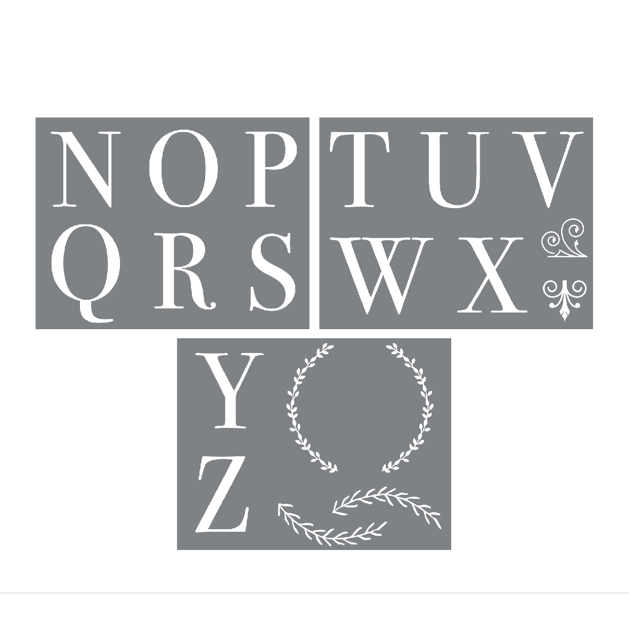 Alphabet N-Z - Mesh Stencil 3 Pack 8.5x11