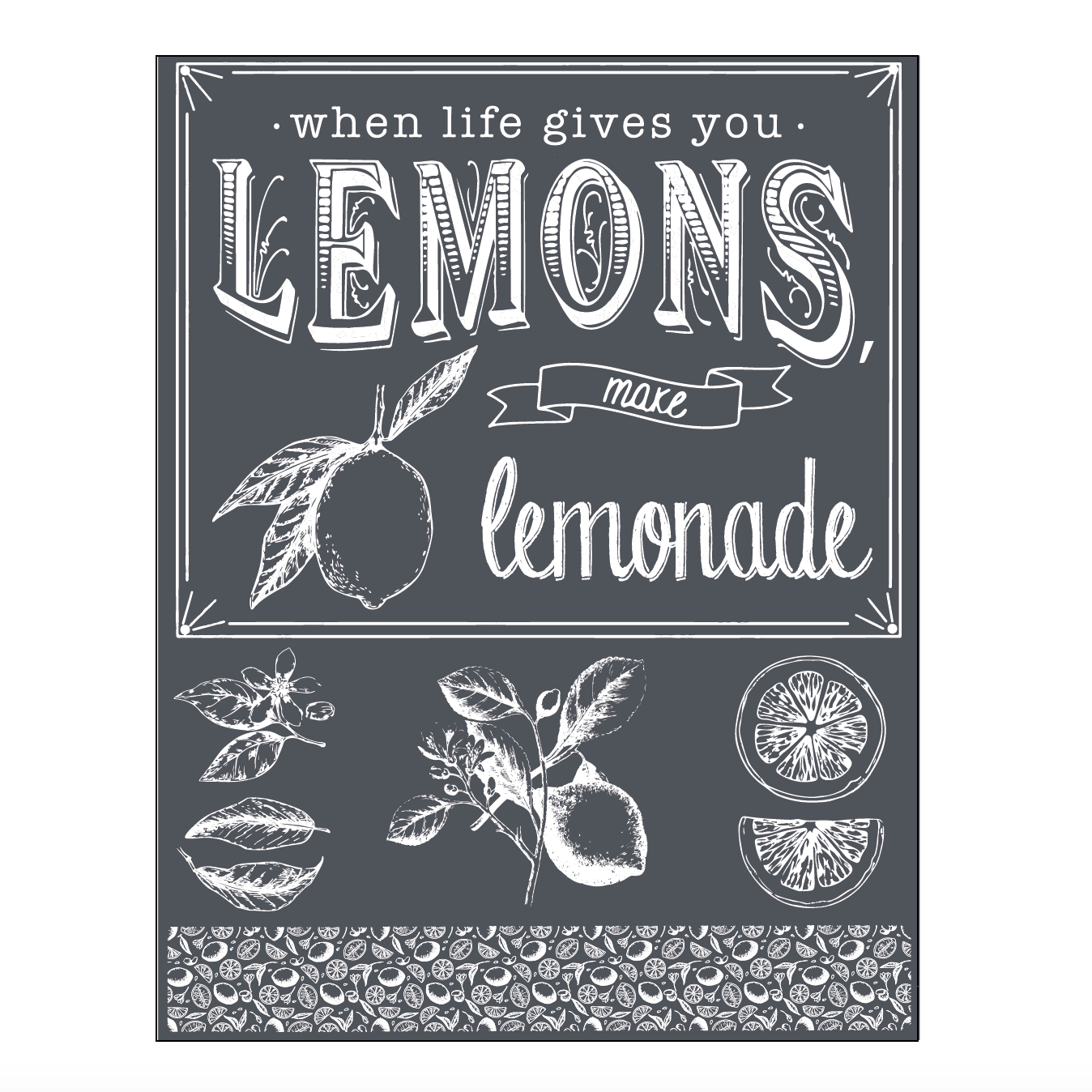 When Life Gives You Lemons - Mesh Stencil 8.5x11