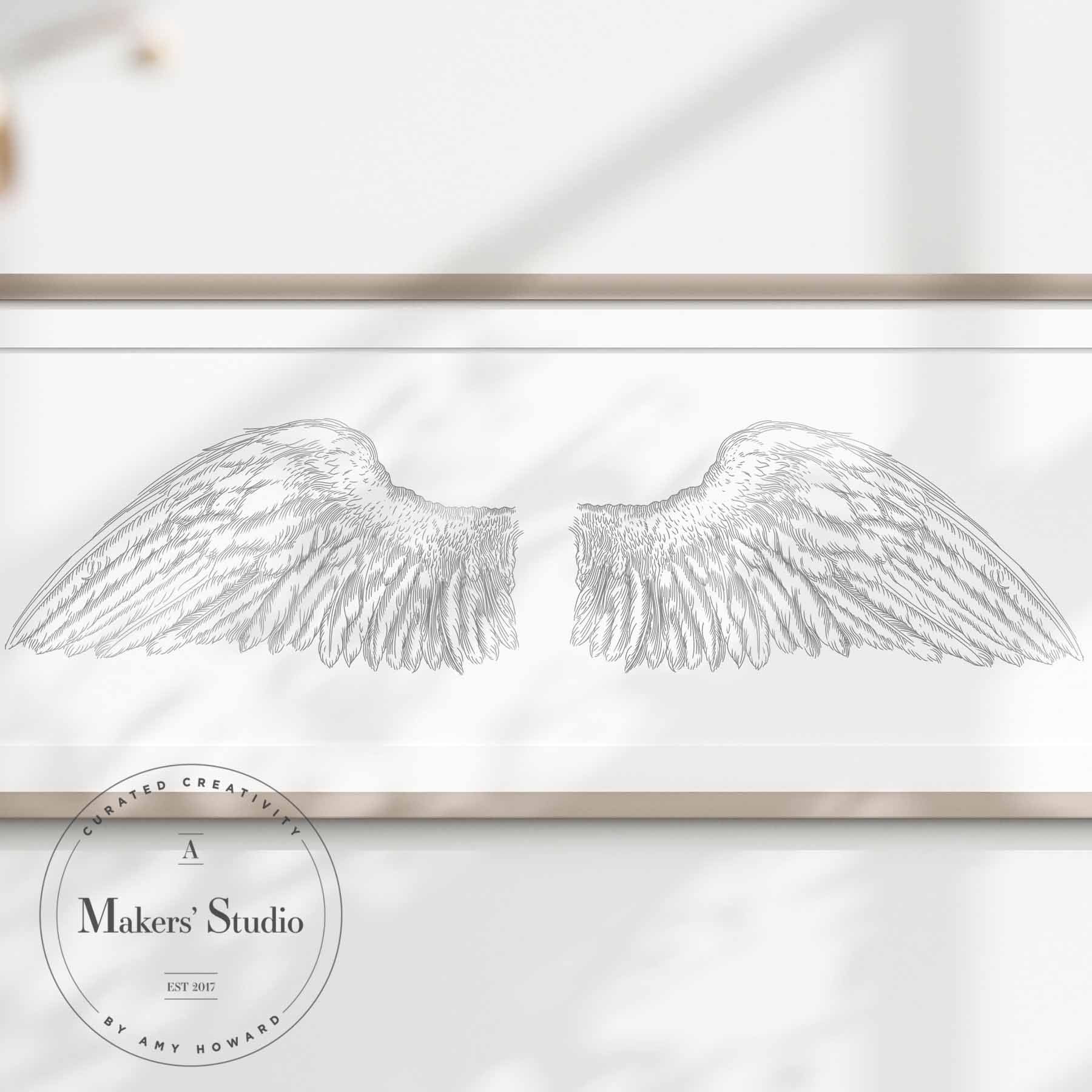 Wings - Mesh Stencil 12x18
