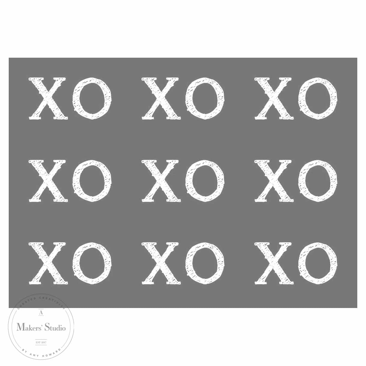 XOXO Pattern - Mesh Stencil 9x12