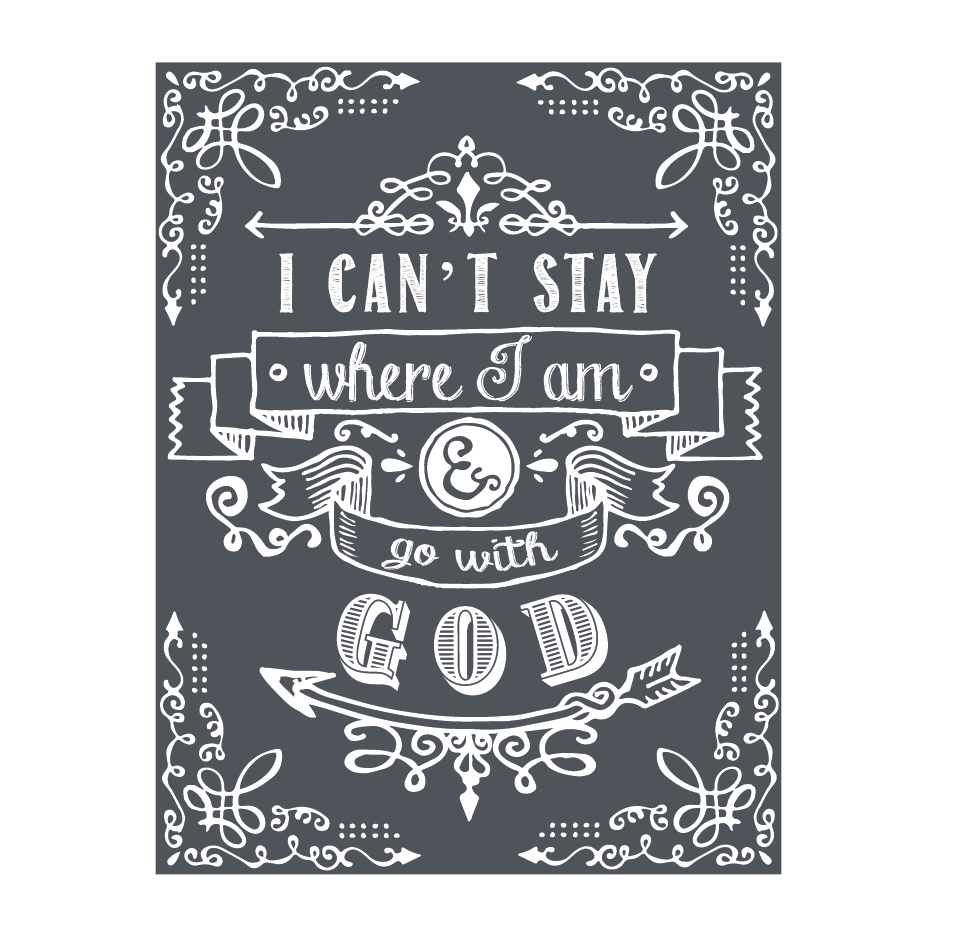 Go with God - Mesh Stencil 8.5x11